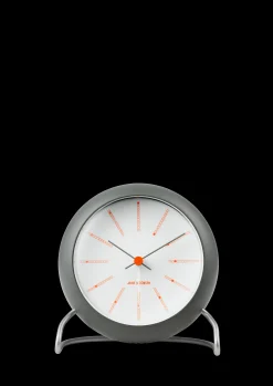 Arne Jacobsen Klokker Og Værstjanor*Clocks Bankers Bordur Ø11 cm mørk grå
