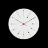 Arne Jacobsen Klokker Og Værstjanor*Clocks Bankers Veggur Ø16 cm hvit/sort/rød
