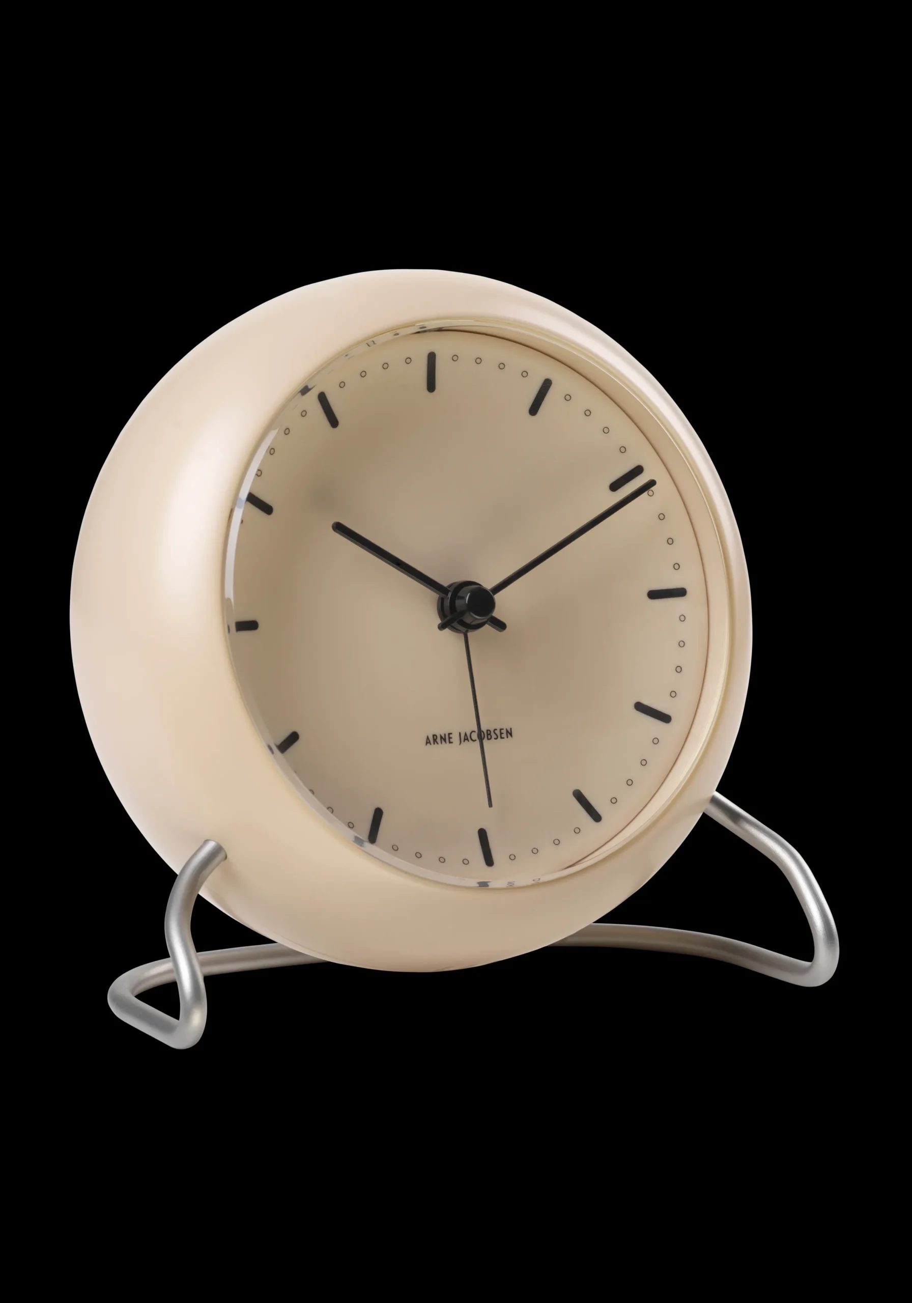 Arne Jacobsen Klokker Og Værstjanor*Clocks City Hall Bordur Ø11 cm sandy beige