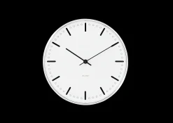 Arne Jacobsen Klokker Og Værstjanor*Clocks City Hall Veggur Ø29 cm hvit/sort