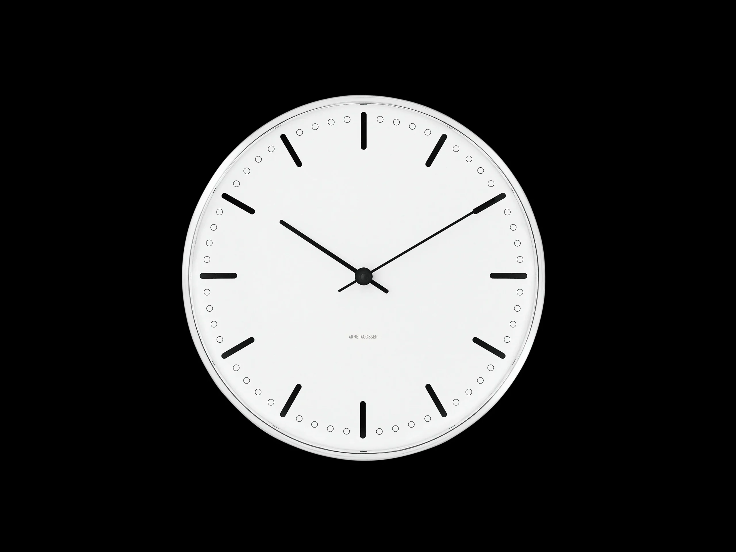 Arne Jacobsen Klokker Og Værstjanor*Clocks City Hall Veggur Ø16.5 cm hvit/sort