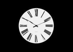 Arne Jacobsen Klokker Og Værstjanor*Clocks Roman Veggur Ø29 cm hvit/sort