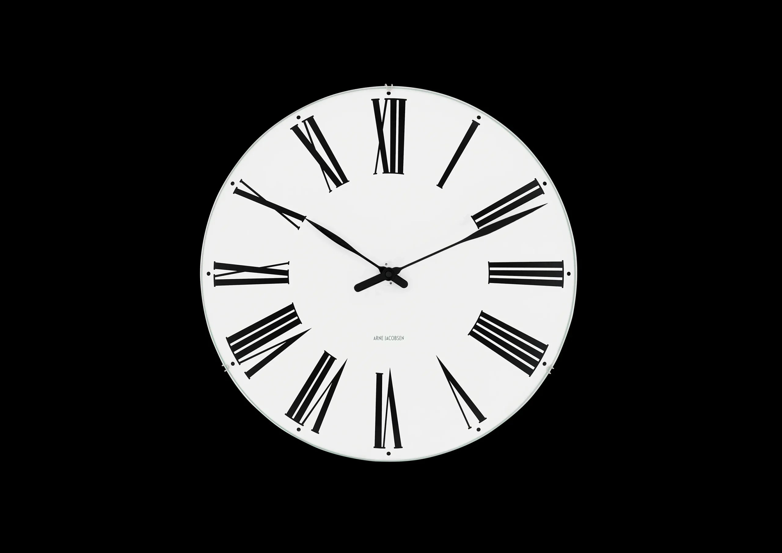 Arne Jacobsen Klokker Og Værstjanor*Clocks Roman Veggur Ø21 cm hvit/sort