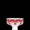 Bjørn Wiinblad Kakefat Og Etasjefat|Serveringskåler*Guirlande Bowl on stand Ø10.5 cm rød 4 stk.