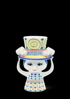 Bjørn Wiinblad Vaser Og Urtepotteskjulere*Lady with hat Vase H20.5 cm blå - Kjøp nå
