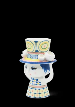 Bjørn Wiinblad Vaser Og Urtepotteskjulere*Lady with hat Vase H20.5 cm blå - Kjøp nå