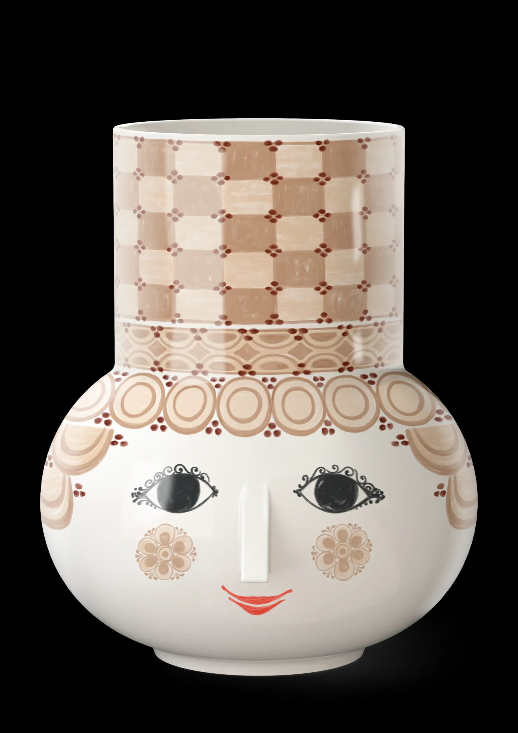 Bjørn Wiinblad Nyheter|Vaser Og Urtepotteskjulere*Olga Vase H35 cm sand