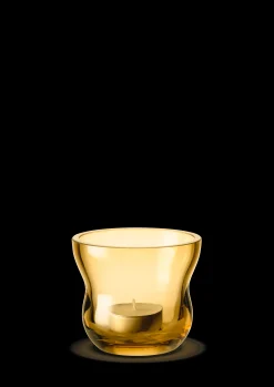 Holmegaard Lysestaker Og Stearinlys|Telysholdere*Calabas Telyslykt Ø8.5 cm amber