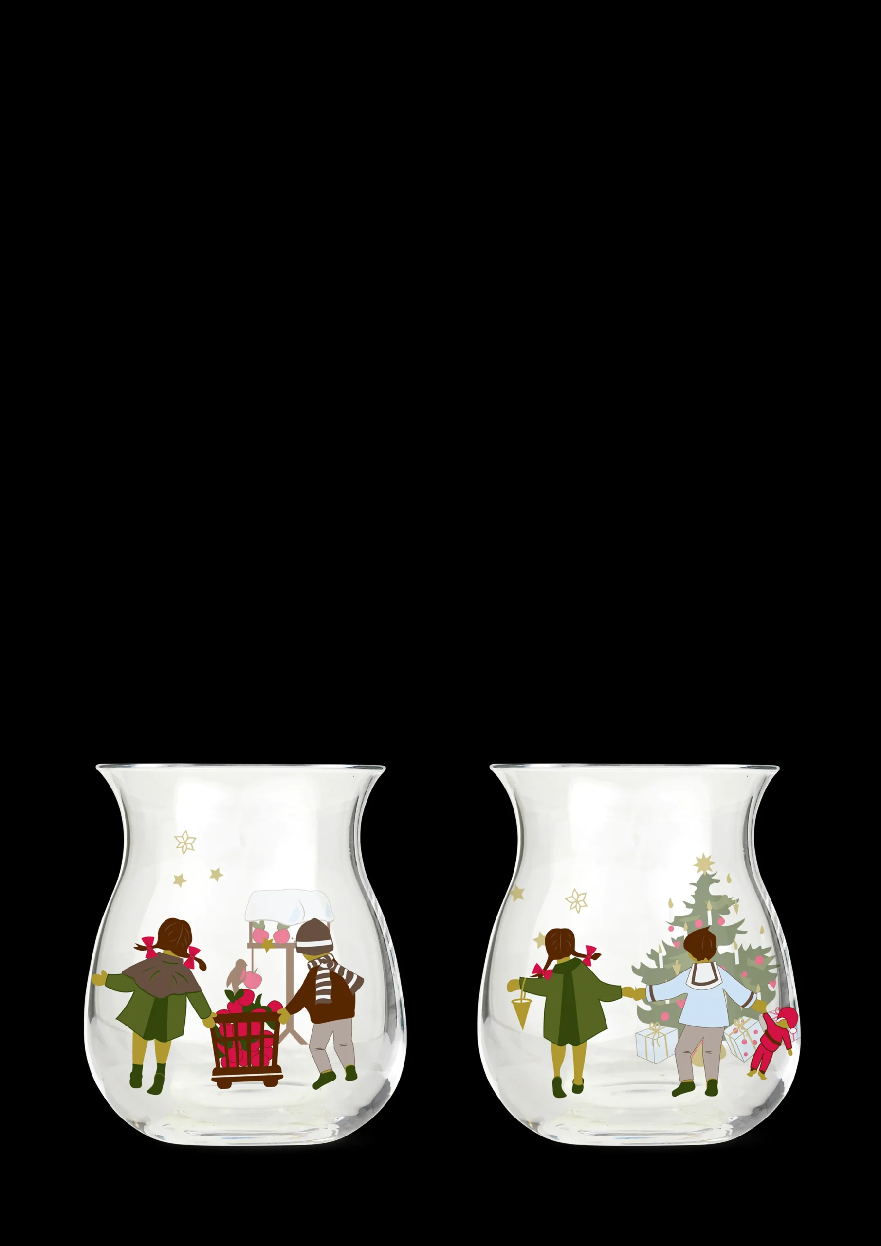 Holmegaard Lysestaker Og Stearinlys|Telysholdere*Christmas Julelyslykt 2022 H7.5 multi 2 stk.
