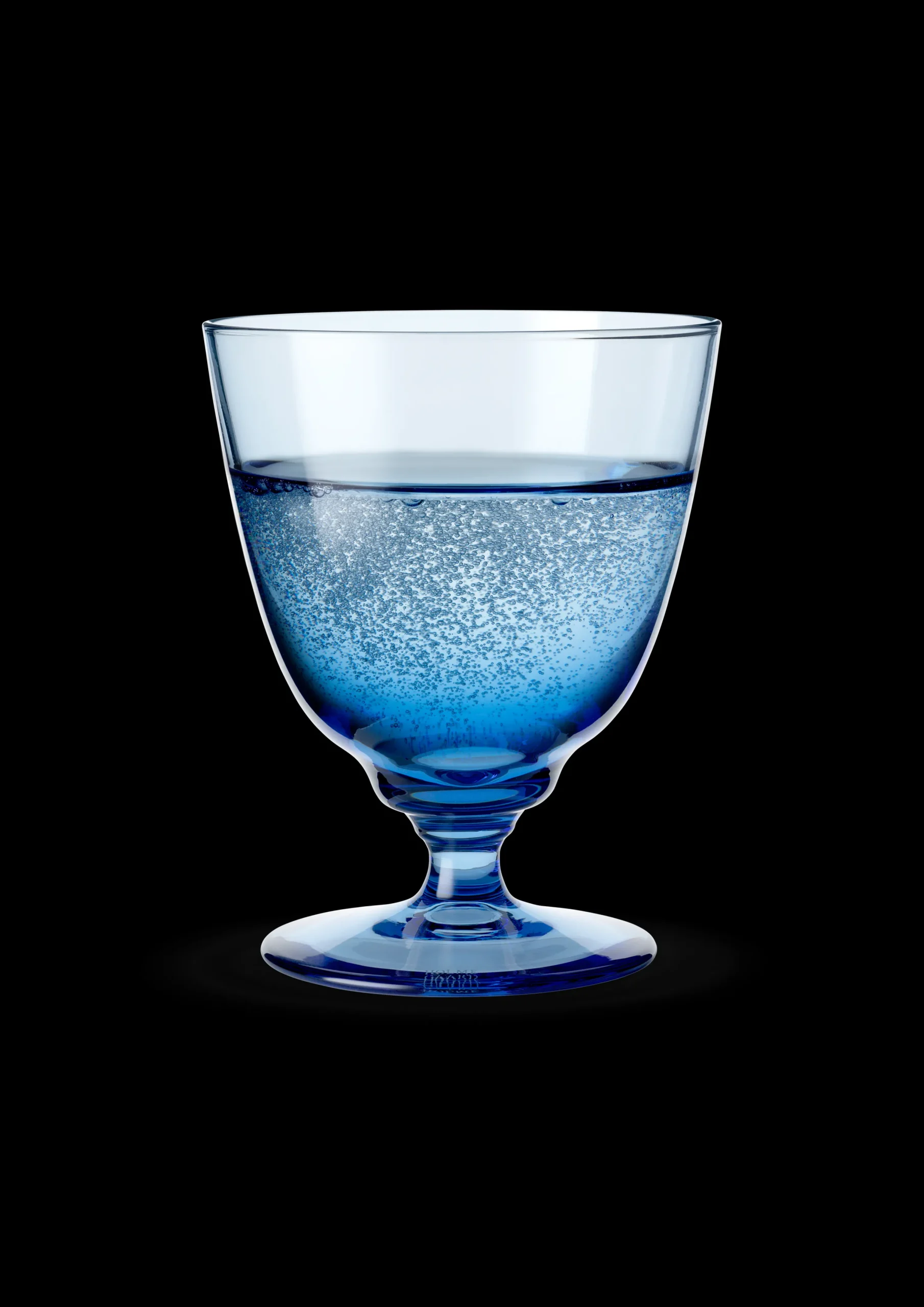 Holmegaard Vinglass*Flow Glass med stett 35 cl blå