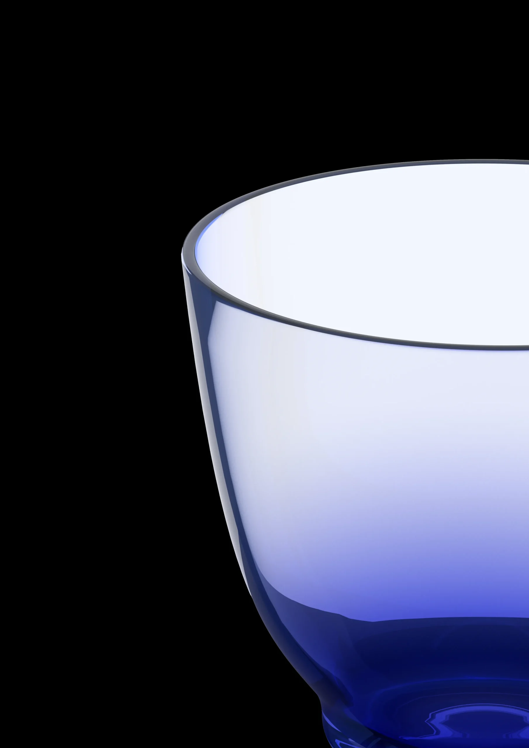 Holmegaard Vannglass*Flow Vannglass 35 cl mørk blå - Kjøp nå