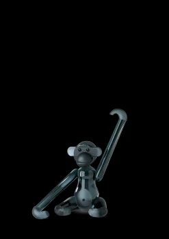 Holmegaard Nyheter|Trefigurer Og Skulpturer*x Kay Bojesen Ape Mini Smoke Glass, 7 cm