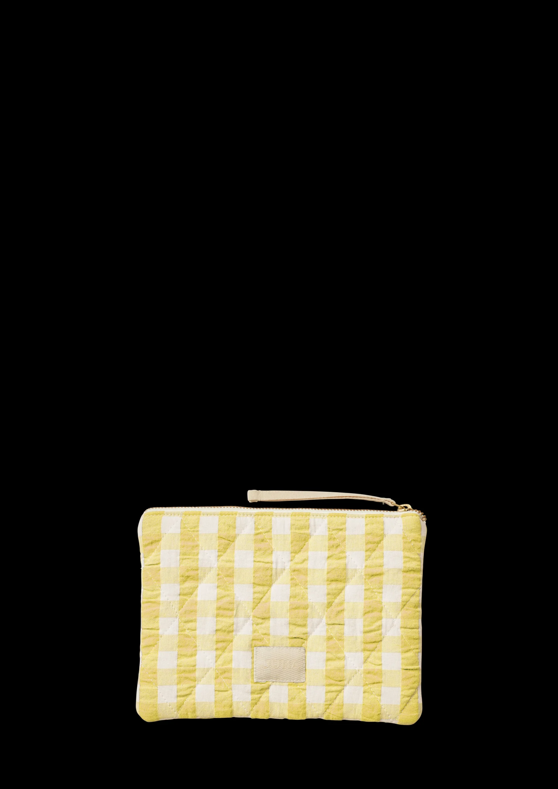 JUNA Vesker Og Toalettvesker*Bæk&Bølge Dalila Toiletbag 20x14 cm Gul/Hvit.