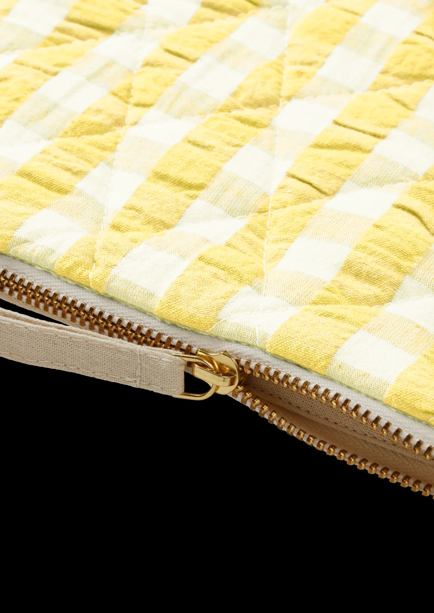 JUNA Vesker Og Toalettvesker*Bæk&Bølge Dalila Toiletbag 20x14 cm Gul/Hvit.