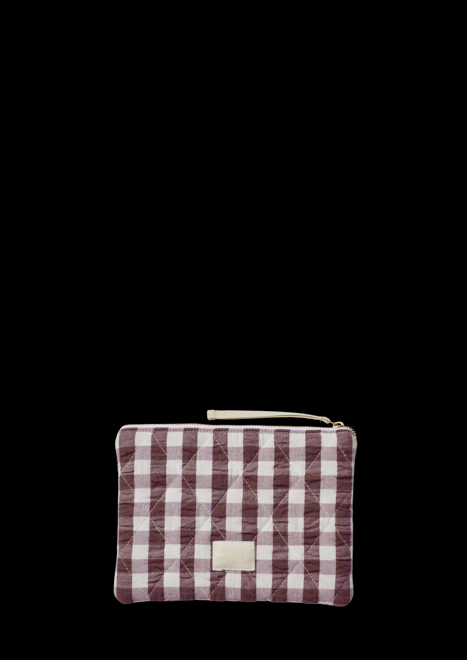JUNA Vesker Og Toalettvesker*Bæk&Bølge Dalila Toiletbag 20x14 cm Chocolate/Hvit