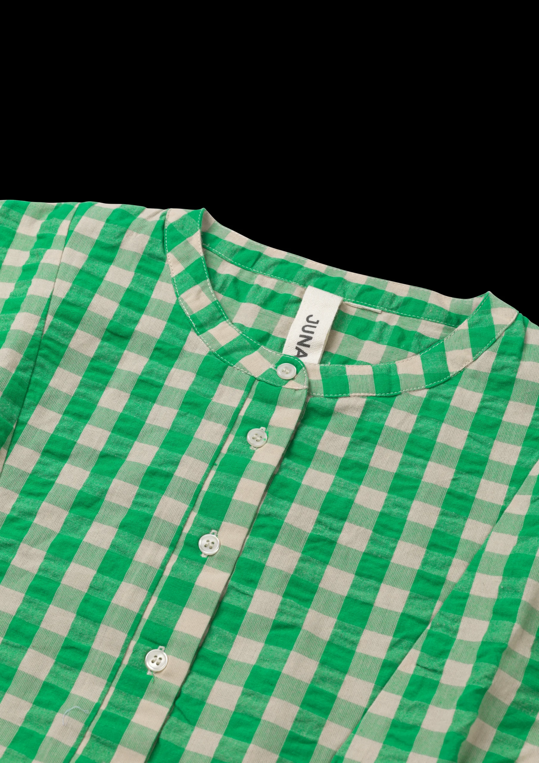 JUNA Nattøy|Topper*Bæk&Bølge Irene shirt S/M grønn/sand - Kjøp nå