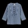JUNA Nattøy|Topper*Bæk&Bølge Irene shirt XS mørk blå/hvit