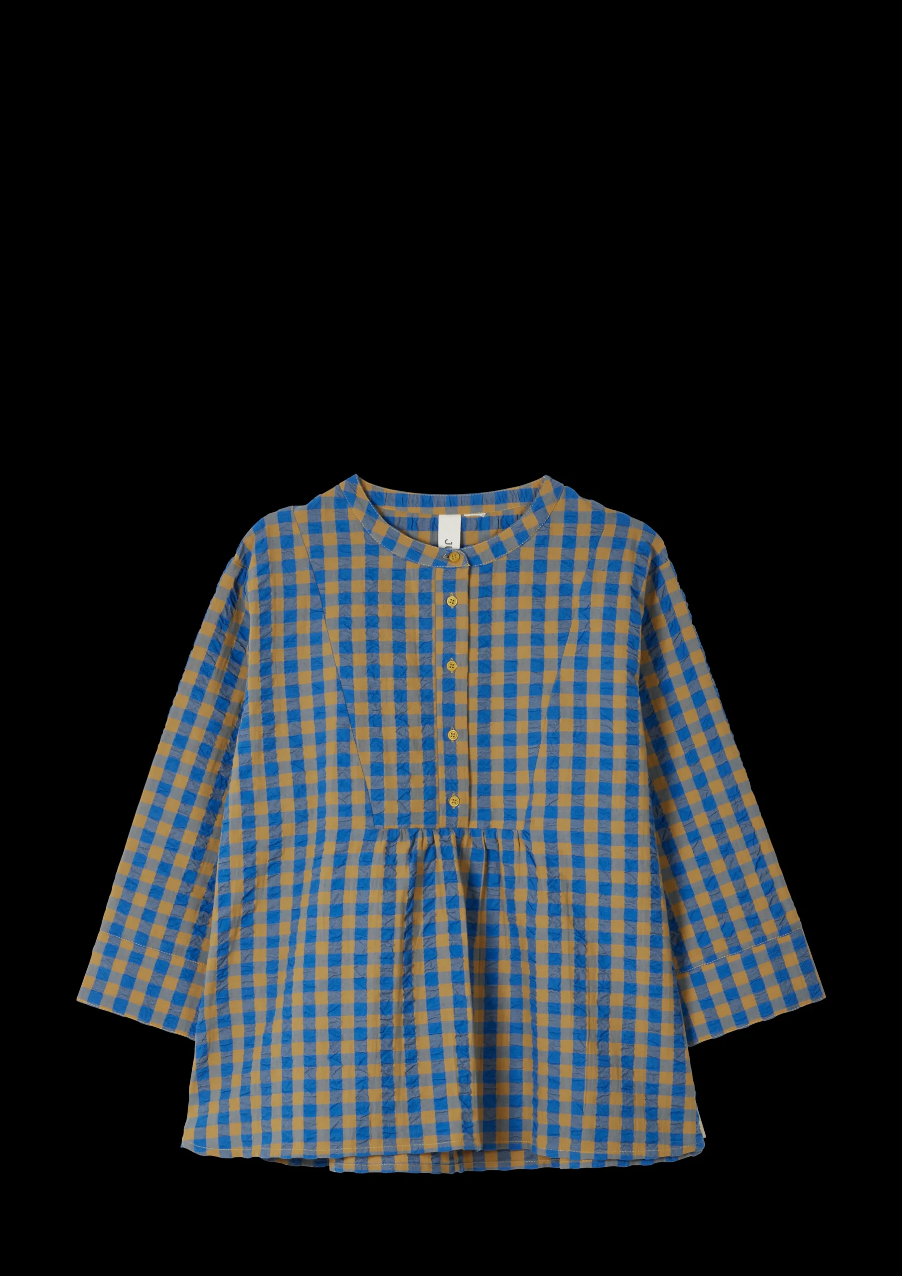 JUNA Nattøy|Topper*Bæk&Bølge Irene shirt S/M blå/oker