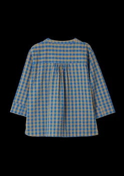 JUNA Nattøy|Topper*Bæk&Bølge Irene shirt S/M blå/oker