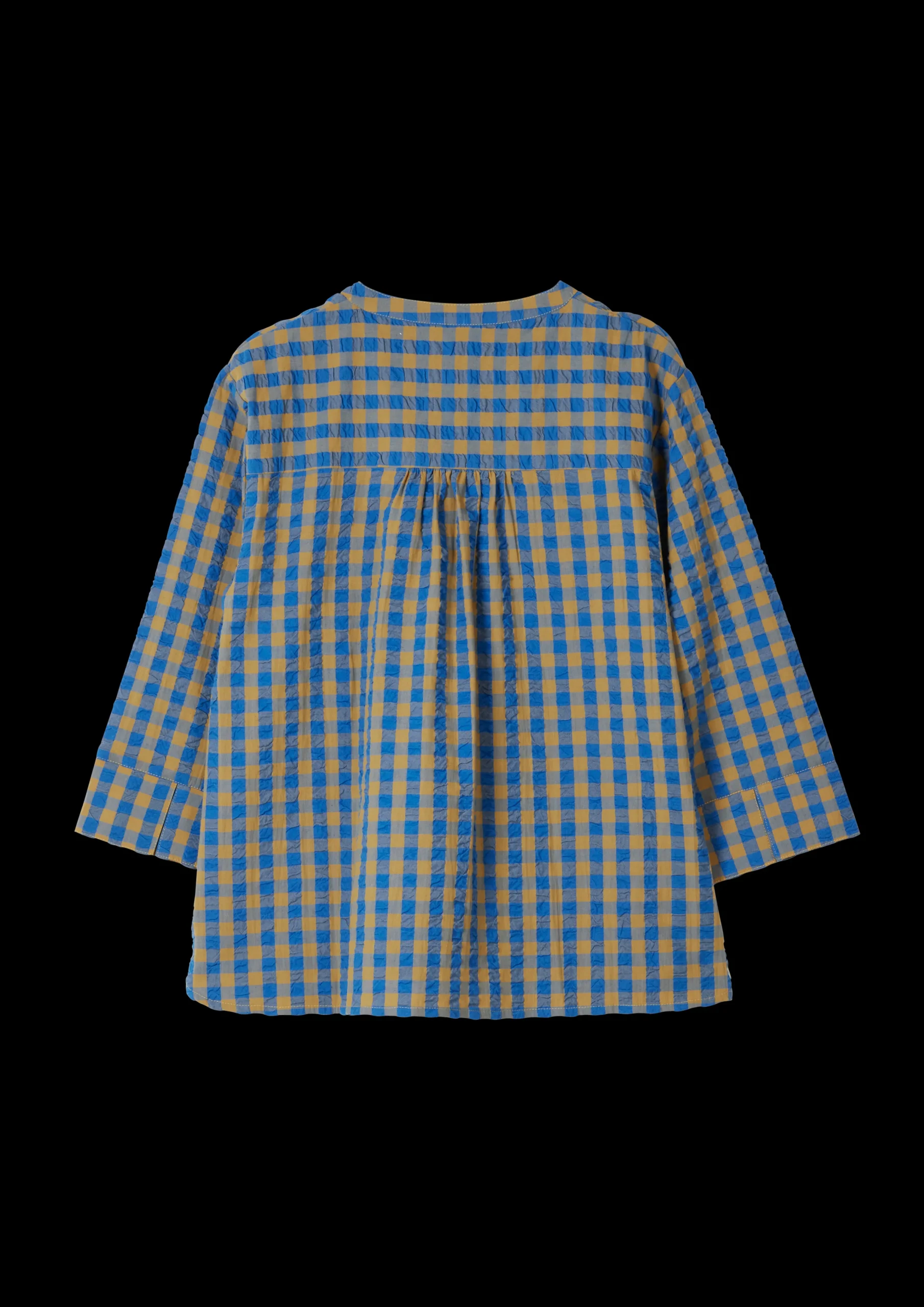 JUNA Nattøy|Topper*Bæk&Bølge Irene shirt S/M blå/oker