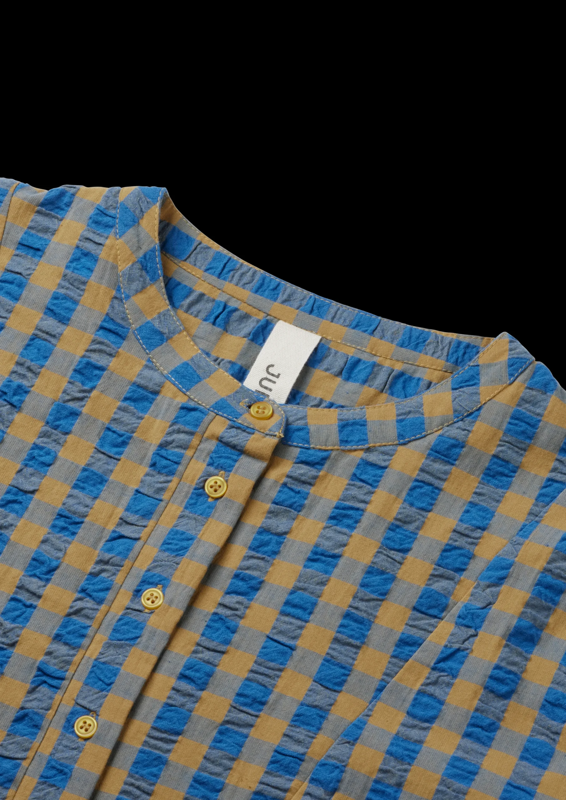 JUNA Nattøy|Topper*Bæk&Bølge Irene shirt S/M blå/oker