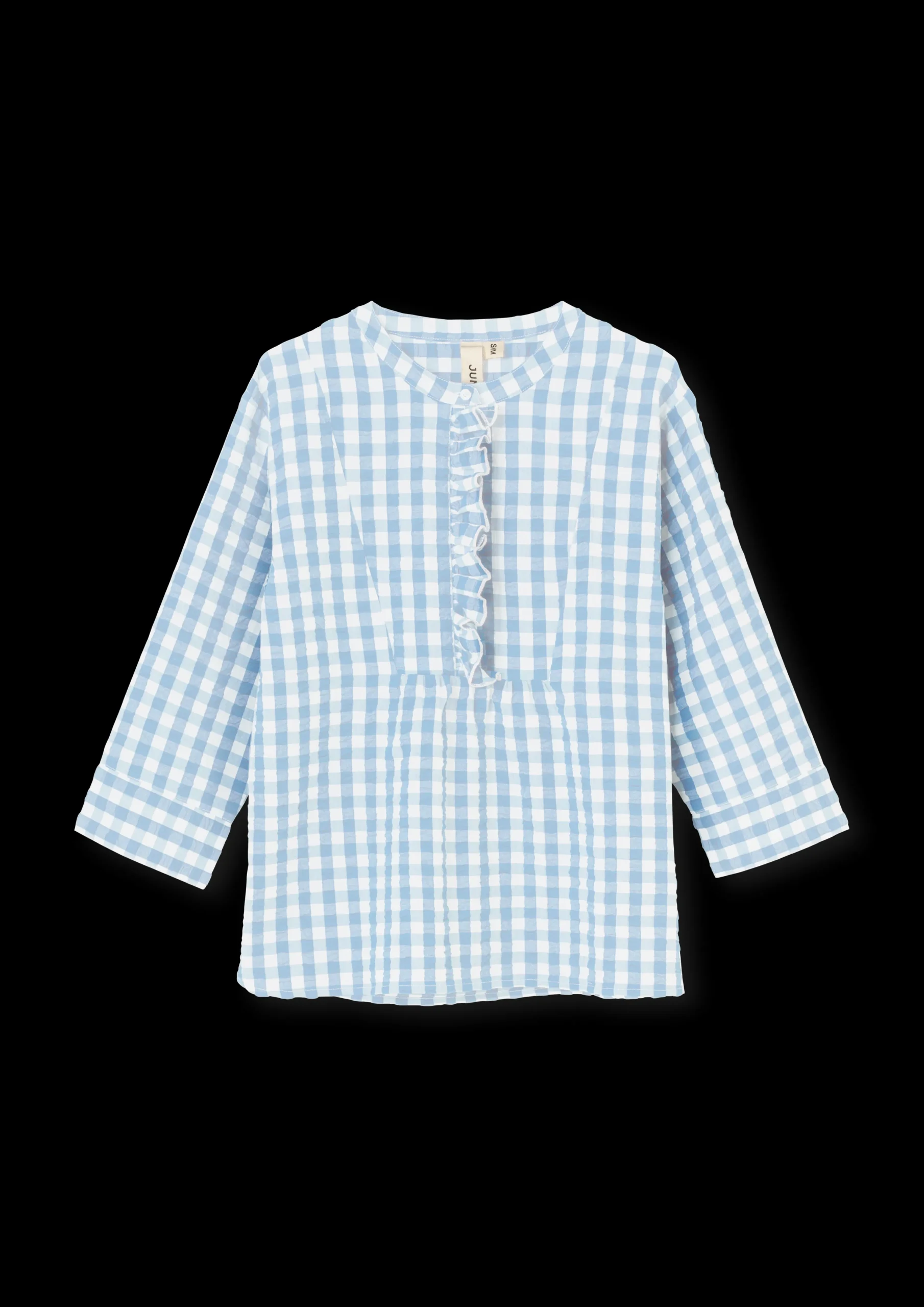 JUNA Nattøy|Topper*Bæk&Bølge Irene shirt XS lys blå/hvit