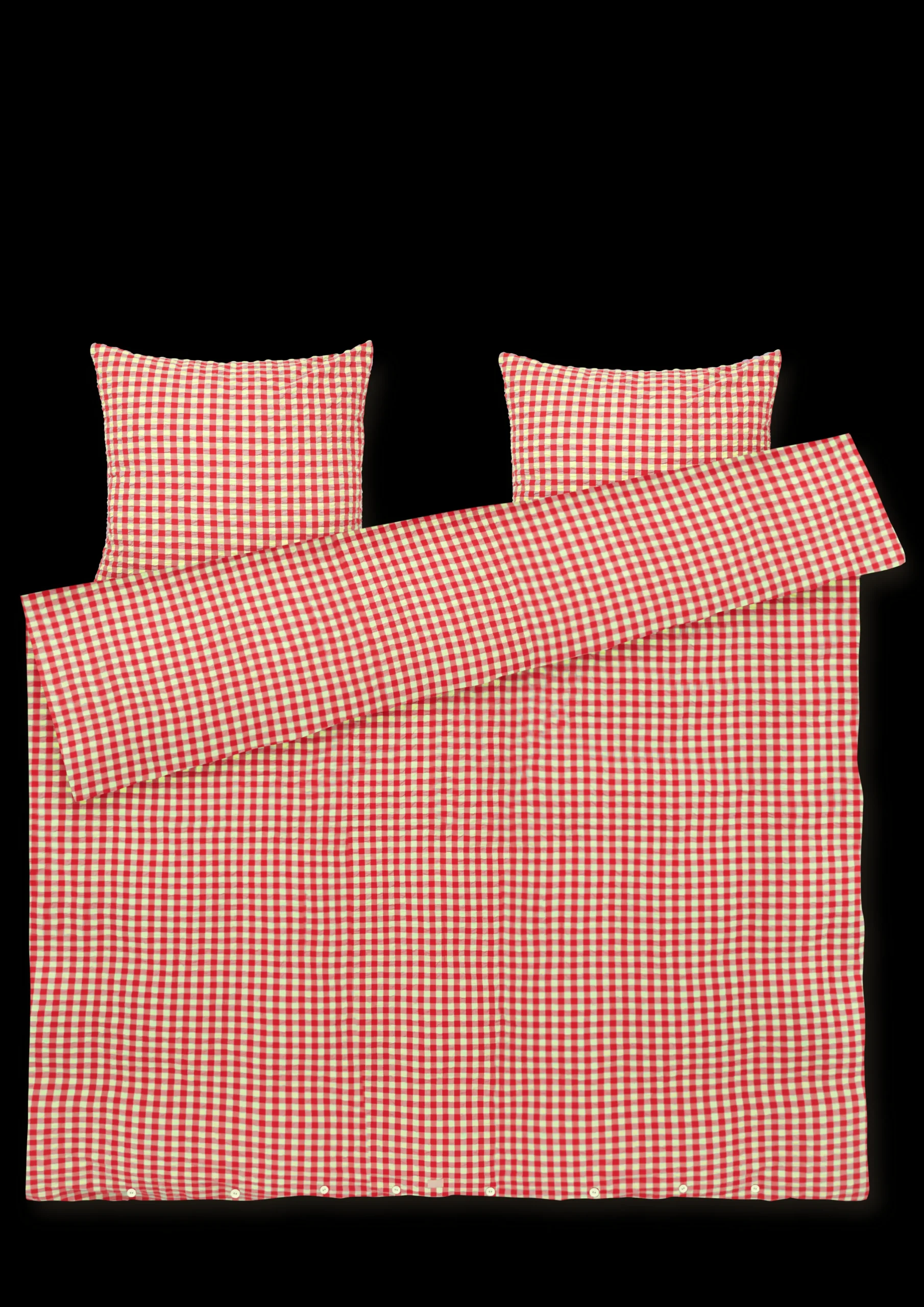 JUNA Nyheter|Sengetøy*Bæk&Bølge Sengetøy 220x220 cm rød/gul SE