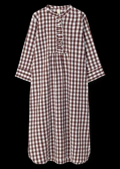 JUNA Kjoler|Nattøy*Bæk&Bølge Sonja dress XS chocolate/hvit