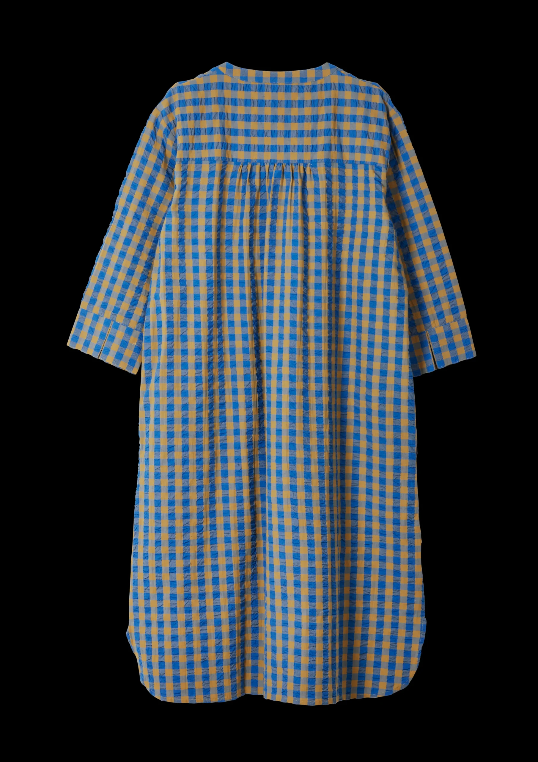 JUNA Kjoler|Nattøy*Bæk&Bølge Sonja dress S/M blå/oker