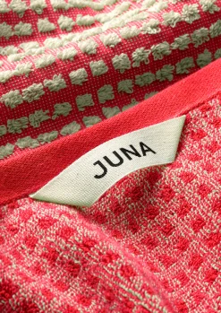 JUNA Håndklær*Check Håndkle 70 x 140 cm rød/sand – Handle hos oss