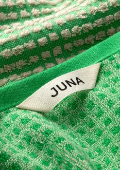 JUNA Håndklær*Check Håndkle 70x140 cm grønn/sand