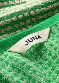 JUNA Håndklær*Check Håndkle 50x100 cm grønn/sand