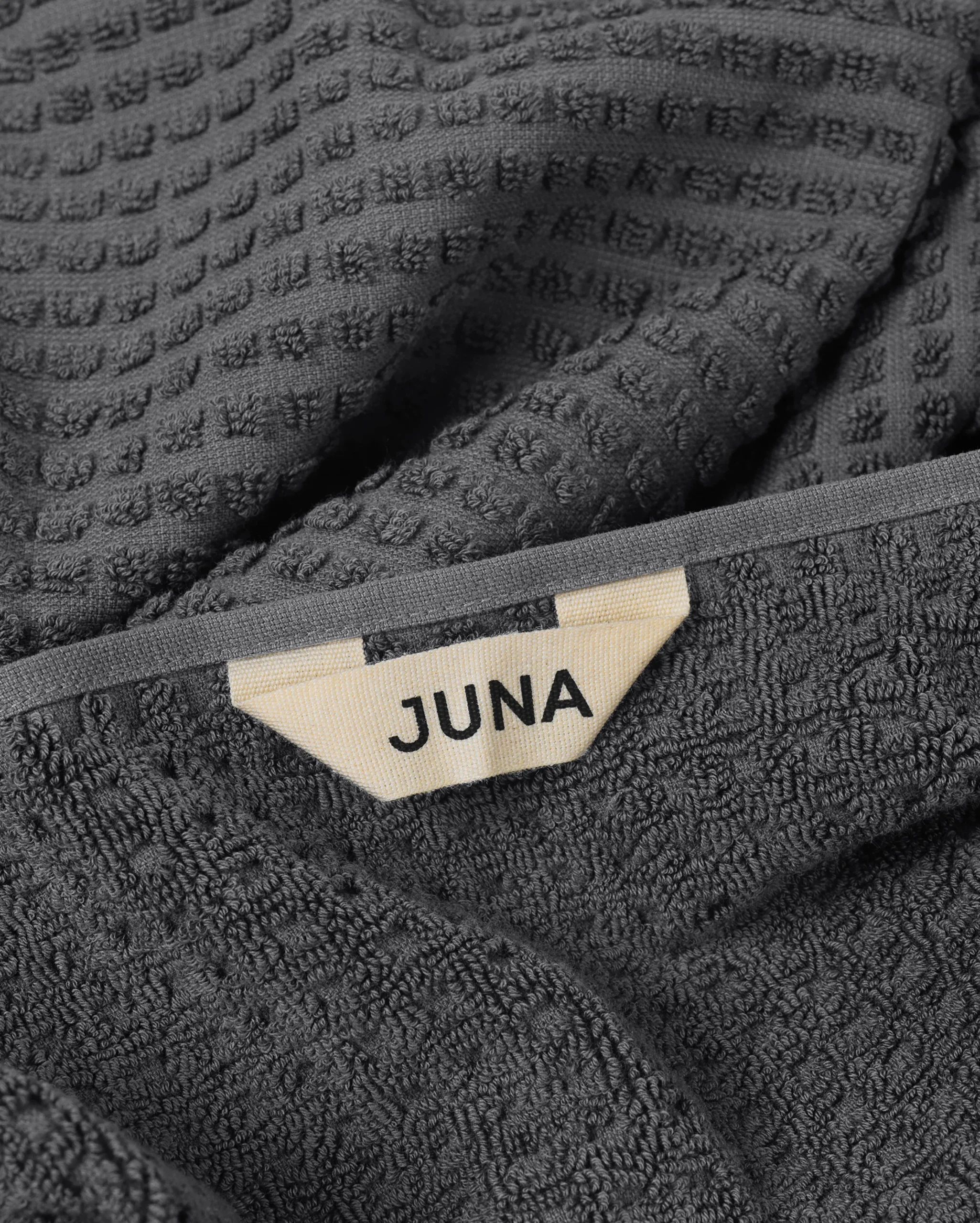 JUNA Håndklær*Check Håndkle 50x100 cm mørk grå