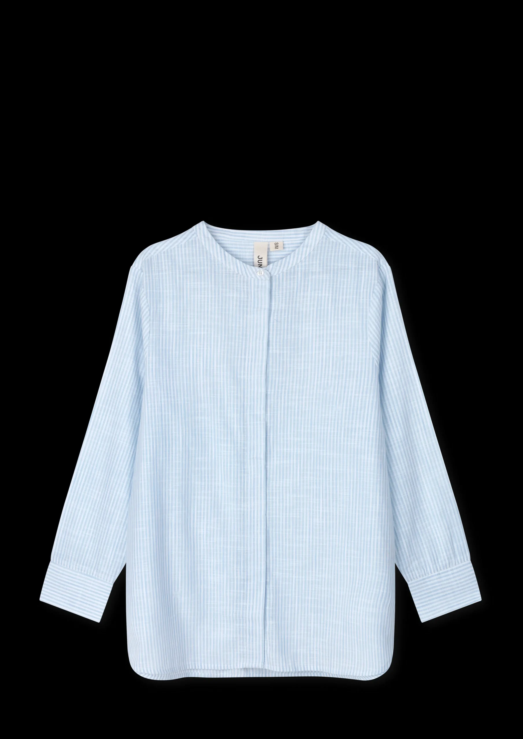 JUNA Nattøy|Topper*Monochrome Lines Ida shirt XS lys blå/hvit