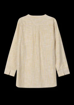 JUNA Nattøy|Topper*Monochrome Lines Ida shirt XS oker/hvit