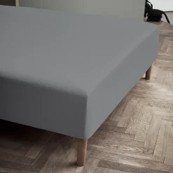 JUNA Laken*Percale Laken til rammemadrass 180x30x210 cm grå