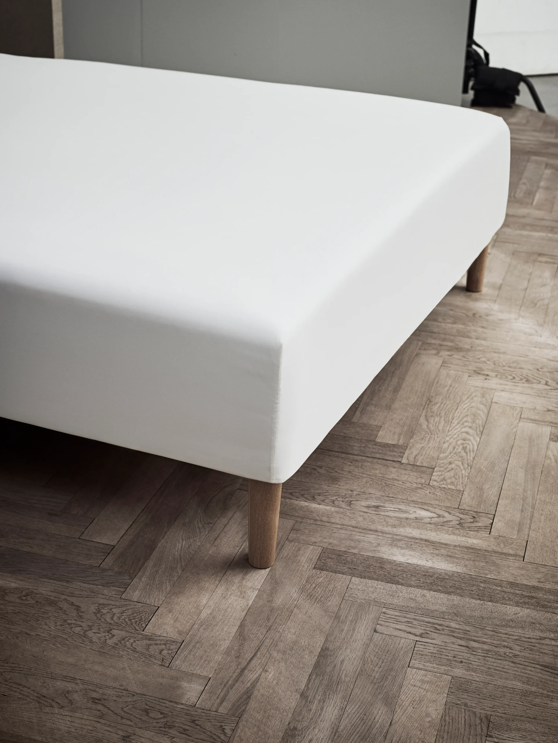 JUNA Laken*Percale Laken til rammemadrass 120x30x200 cm hvit