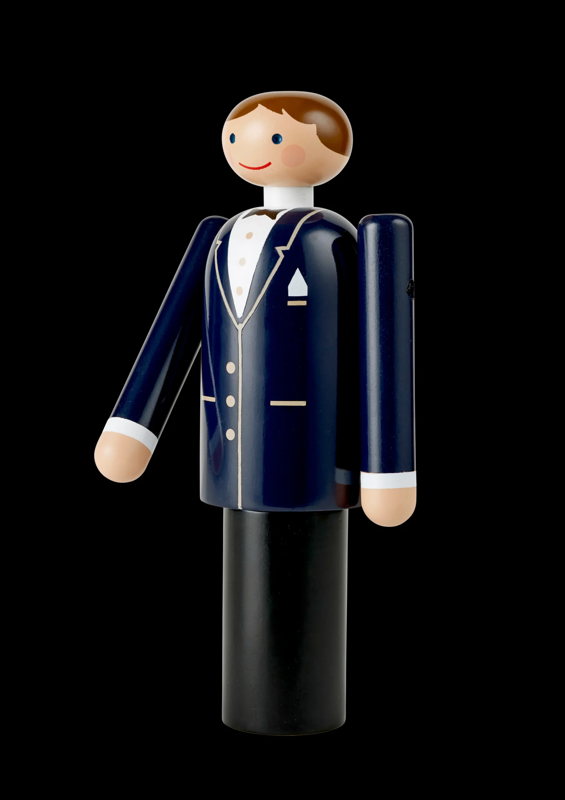 Kay Bojesen Trefigurer Og Skulpturer|Brud Og Brudgom*Groom Groom H18 cm blå/sort/hvid - Kjøb her