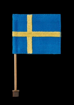 Kay Bojesen Reservedeler Og Tilbehør|Bursdag*Tekstilflagg til bursdagstog, blått/gult – Kjøp her