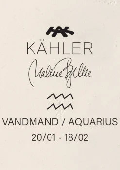 Kähler Stjernetegnsskulpturer|Trefigurer Og Skulpturer*Astro Aquarius H19 hvit