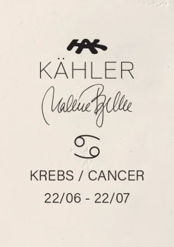 Kähler Stjernetegnsskulpturer|Trefigurer Og Skulpturer*Astro Cancer H16 hvit