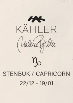 Kähler Stjernetegnsskulpturer|Trefigurer Og Skulpturer*Astro Capricorn H25 hvit