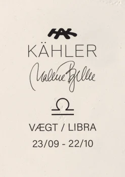 Kähler Stjernetegnsskulpturer|Trefigurer Og Skulpturer*Astro Libra H28 hvit