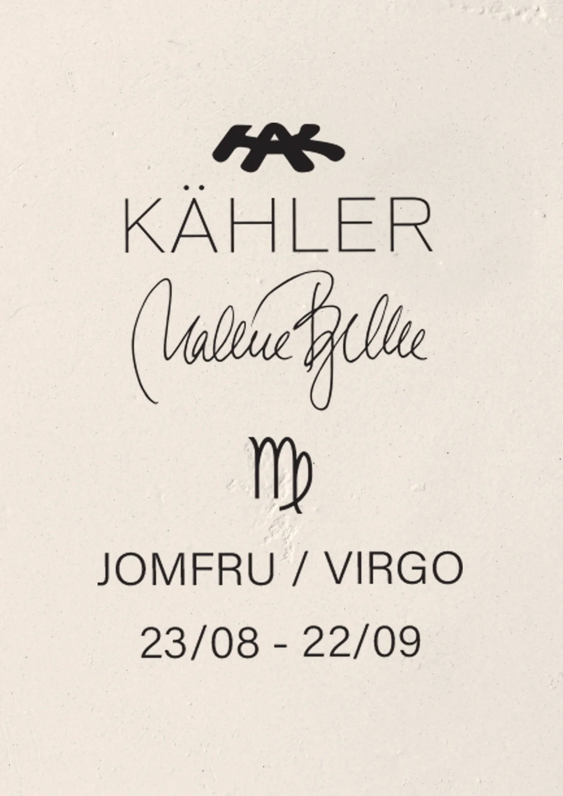 Kähler Stjernetegnsskulpturer|Trefigurer Og Skulpturer*Astro Virgo H21 hvit
