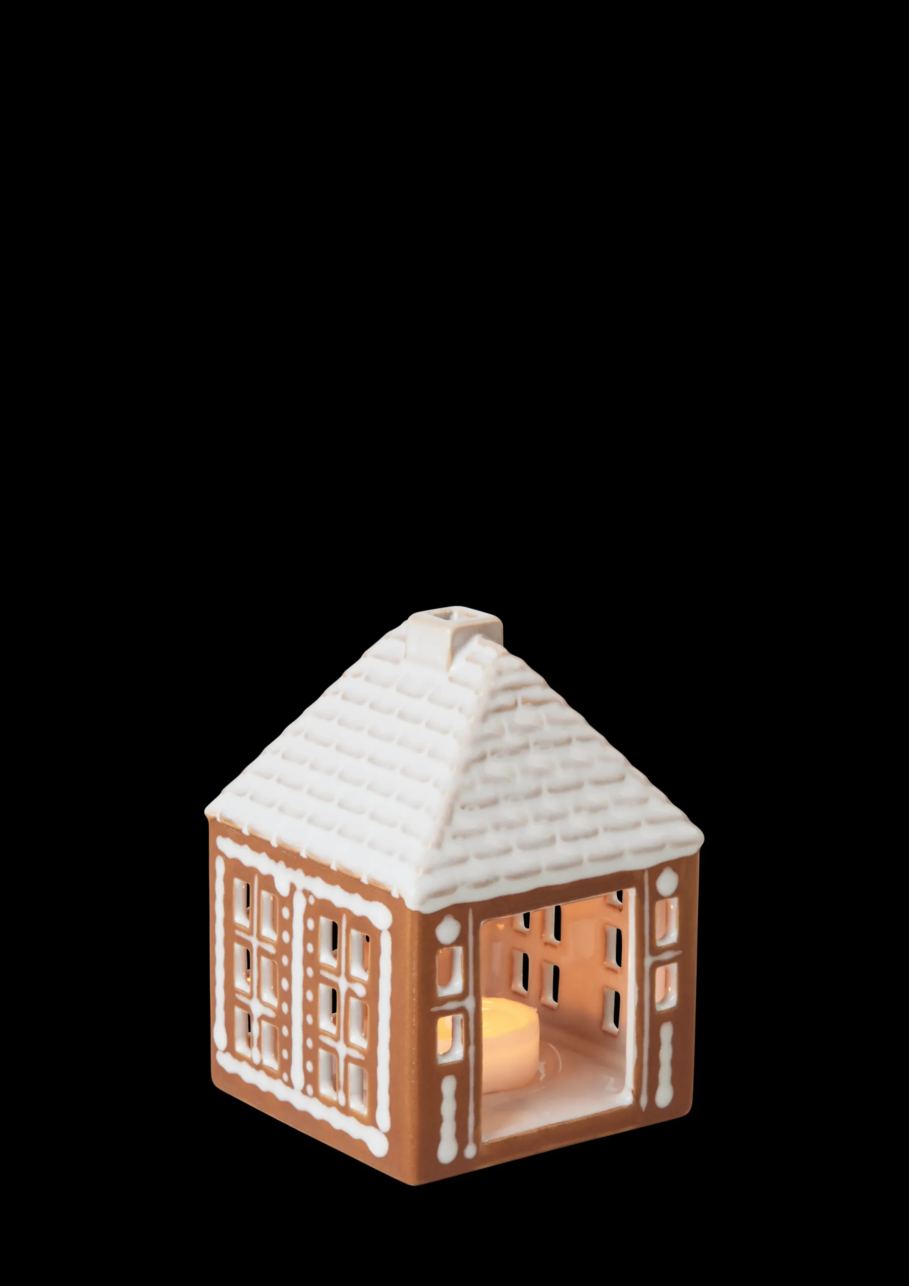 Kähler Lysestaker Og Stearinlys|Lyshus*Gingerbread Lyshus liten brun