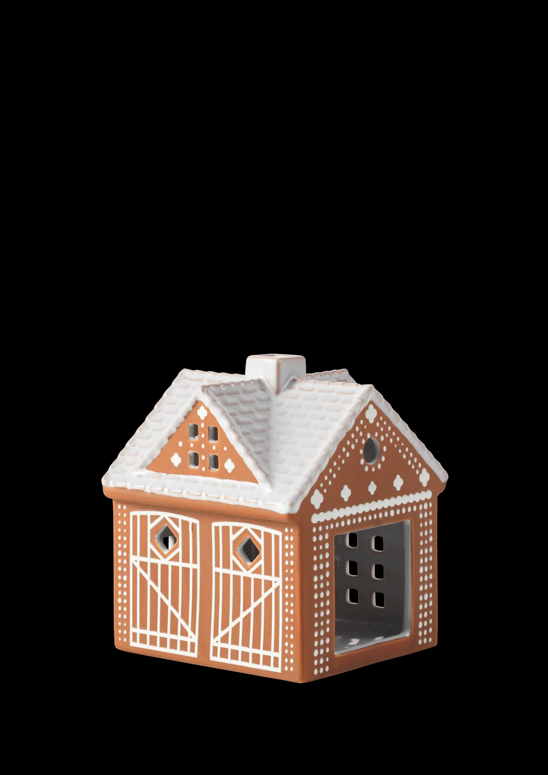 Kähler Lysestaker Og Stearinlys|Lyshus*Gingerbread Lyshus Julestall H11.5 brun - Kjøp nå