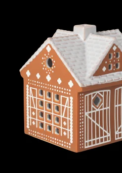 Kähler Lysestaker Og Stearinlys|Lyshus*Gingerbread Lyshus Julestall H11.5 brun - Kjøp nå