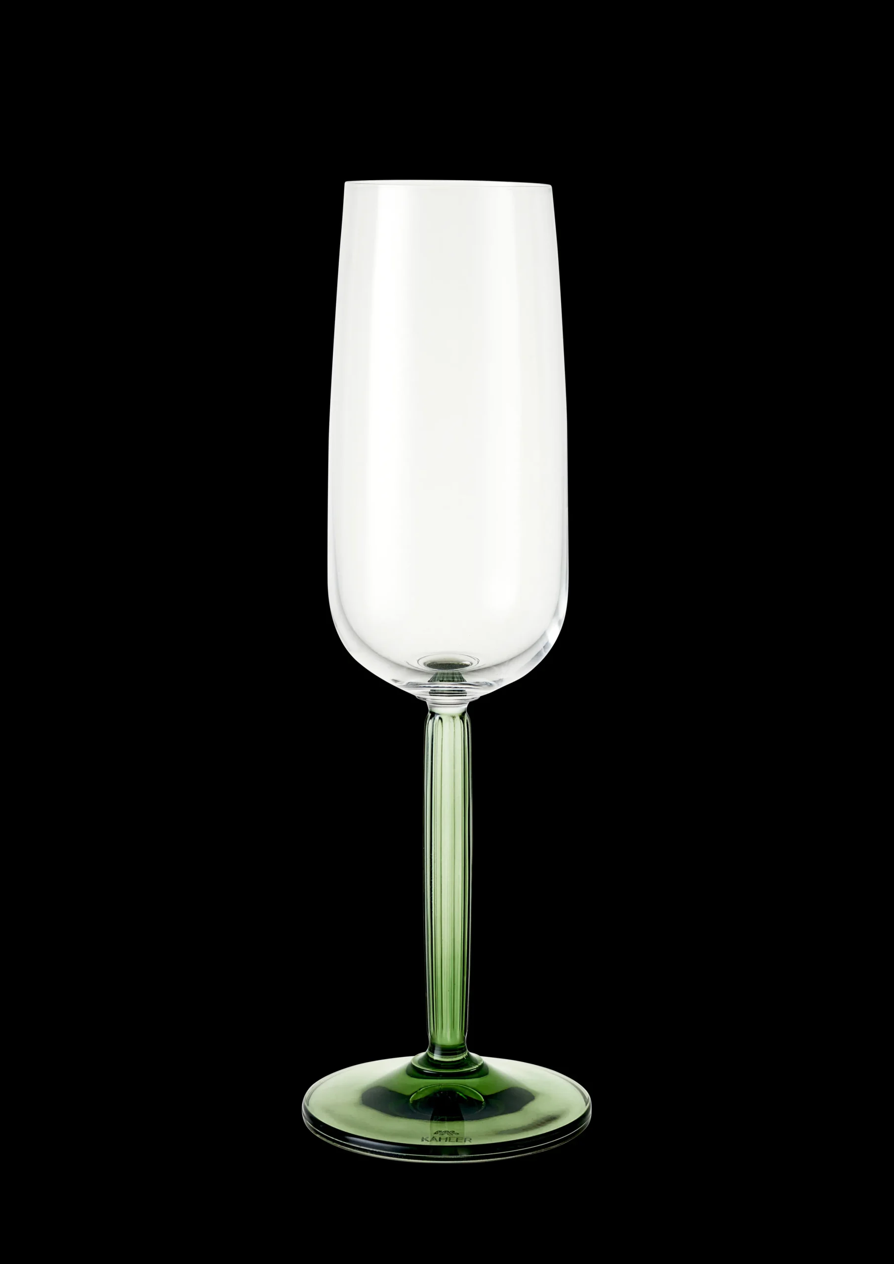 Kähler Champagneglass|Vinglass*Hammershøi Champagneglass 24 cl grønn 2 stk.
