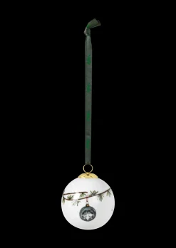 Kähler Julepynt|Julepynt*Hammershøi Christmas Kule 2020 Ø6 cm hvit m. deko