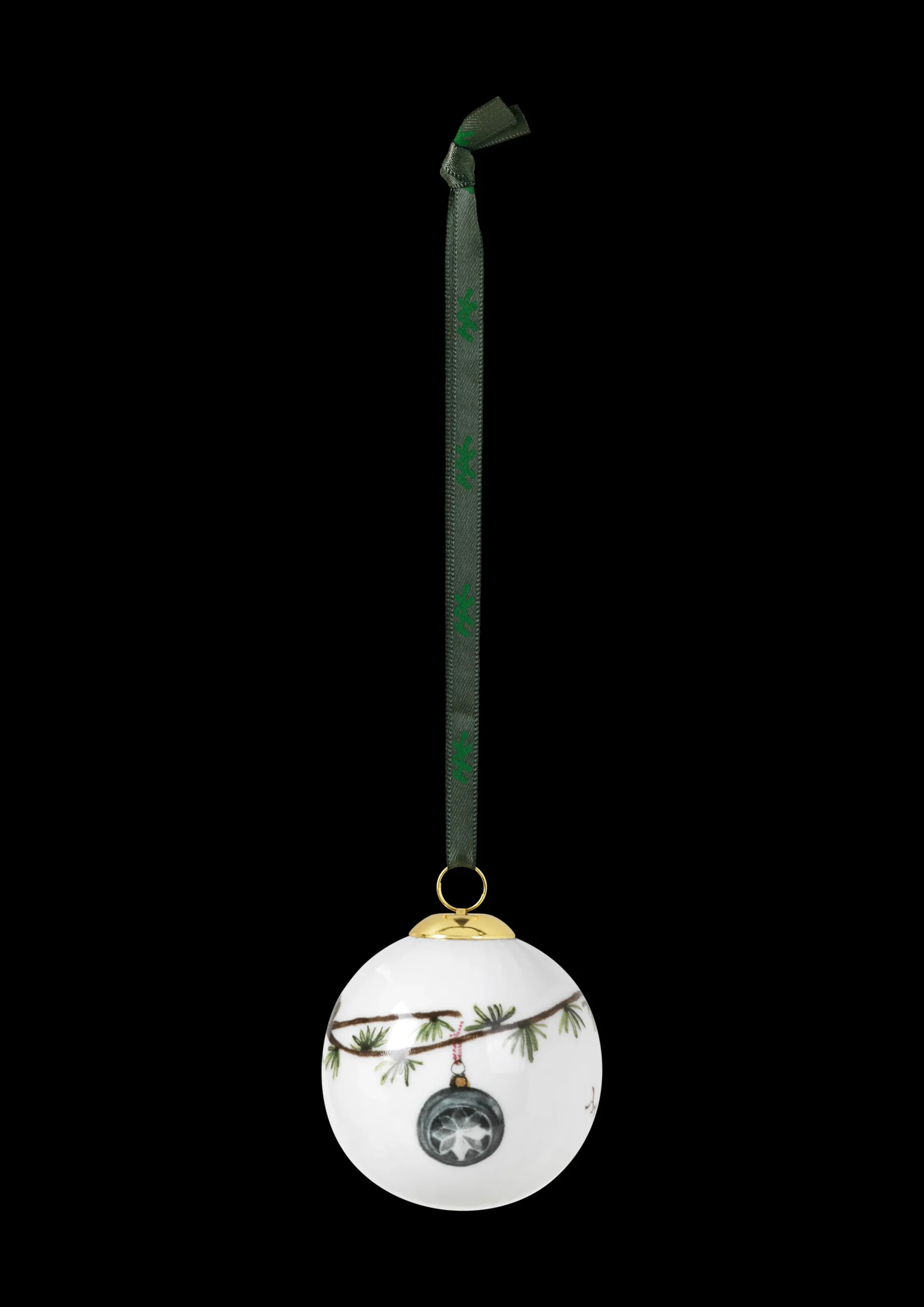 Kähler Julepynt|Julepynt*Hammershøi Christmas Kule 2020 Ø6 cm hvit m. deko